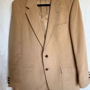 Vtg Silverwoods Barrister 100% Camelhair Blazer 42R Tan USA Rare Heritage EUC